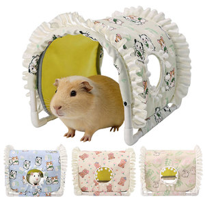 Tunnel d'été sans fond perforé, abri rafraîchissant détachable pour cochon d'Inde, hamster, <span class=keywords><strong>chinchilla</strong></span>, furet, mini lapin, petit <span class=keywords><strong>animal</strong></span> <span class=keywords><strong>de</strong></span> <span class=keywords><strong>compagnie</strong></span> - Product Image 1