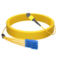 Harnais MTP de 1 m (3 pi), MTP-8 APC (femelle) vers 4 x LC UPC Duplex, 8 fibres, monomode (OS2), Plenum (OFNP), 0,35 dB max, Type B