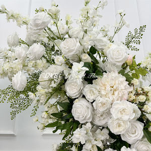 Proposal Scene Arrangement marry me <b>flower</b> arch Artificial silk white rose <b>Flower</b> Arch for wedding - Product Image 4