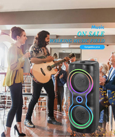 CH-6618 CH-6633 Altavoz Inalámbrico Bluetooth Portátil con Luces LED, Radio, Sistema de Sonido Boombox