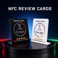 Support de menu de table NFC RFID en PVC pour affichage de carte Google Review, couleurs variées, vente en gros