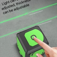 Niveleur laser vert durable à 2 lignes IP54 évalué à 1.5mm/7m de précision garantie de 3 ans de qualité industrielle pour la maçonnerie de menuiserie