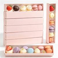 Boîtes à gâteaux haut de gamme 5 pouces, lot de 50, conformes aux normes alimentaires, avec fenêtre transparente, pour chocolats, truffes, biscuits, pâtisseries, macarons