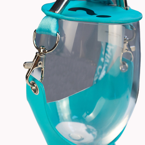 Tùy chỉnh Polyester Thủy Tinh Rượu vang đỏ dây buộc thăng hoa in logo chủ khóa dây buộc PVC kính tay áo dây buộc - Product Image 4