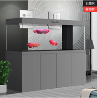 Aquarium rectangulaire de luxe en verre avec filtre pour l'élevage de poissons Betta et accessoires d'aquarium pour salon