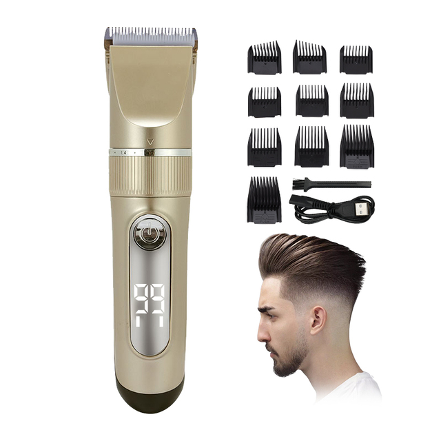 Professional Hair Clipper New Style LED Rechargeable Trimmer Cutting Machine Hair Clipper