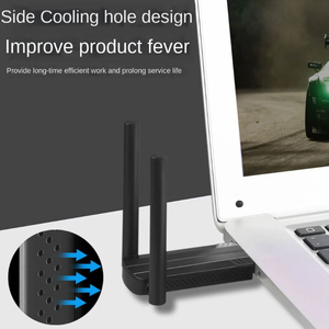 Adaptador AX-3008 USB 3.0 WIFI 6e con Doble <span class=keywords><strong>Antena</strong></span>, Tarjeta de Red de 5400M, Adaptador WiFi Tri-Banda 2.4G <span class=keywords><strong>5G</strong></span> <span class=keywords><strong>para</strong></span> PC, <span class=keywords><strong>Laptop</strong></span>, Tablet y Controlador - Product Image 2