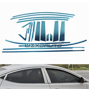 WZXD Steel Car Styling Full Trim Decoration Strips Exterior Accessories <b>Window</b> <b>Cover</b> for 2011 2012 2016 - Product Image 1