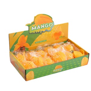ของเล่นบีบมะม่วงจำลอง ยี่ห้อจินคาน ของเล่นนวดคลายเครียด TPR นุ่ม ของเล่นบีบผลไม้สร้างสรรค์ บรรเทาความเครียด - Product Image 6
