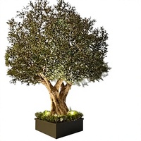 Arbre artificiel en olivier de grande taille personnalisé NINI - Résistant aux UV, durable, ignifuge, design moderne pour une utilisation en intérieur/extérieur