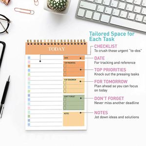 Custom Ins Style Daily Spiral Binding Memo Notepad Self-Discipline Schedule Time Management Planner Loose <b>Leaf</b> Coil Notebook - Product Image 3