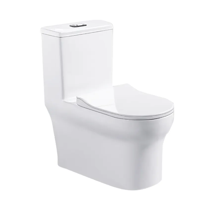 高品質バスルームサイフォニックフロアマウントWC衛生陶器ワンピースSトラップセラミックウォータークローゼット伝統的なトイレ