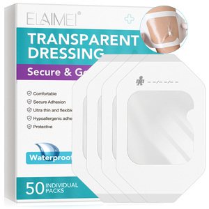ELAIMEI แผ่นปิดแผลใสแบบกันน้ำ 50 ชิ้น สำหรับว่ายน้ำ อาบน้ำ ปิดแผลหลังผ่าตัด หรือปิดแผลสำหรับสายให้น้ำทางหลอดเลือดดำ - Product Image 1