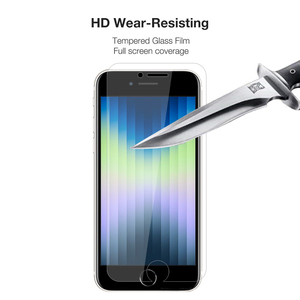 2.5D ฟิล์มกระจกนิรภัย9H พรีเมี่ยมสำหรับ <span class=keywords><strong>iPhone</strong></span> <span class=keywords><strong>SE</strong></span> <span class=keywords><strong>3</strong></span> <span class=keywords><strong>2022</strong></span> vidrio templado - Product Image 3