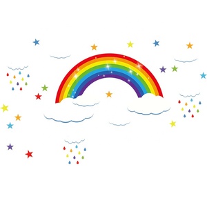 Decalcomanie da parete <span class=keywords><strong>arcobaleno</strong></span> Peel and Stick <span class=keywords><strong>adesivo</strong></span> da parete <span class=keywords><strong>arcobaleno</strong></span> colorato autoadesivo per la decorazione della camera da letto delle ragazze cameretta dei bambini - Product Image 1