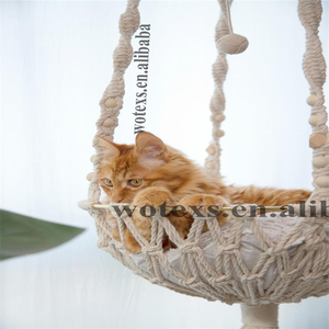 PH792 Dễ Thương Boho Crochet Sợi Dây Thừng Vật Nuôi Nội Thất Macrame Mèo Võng Dệt Treo Chó Giường Macrame Tường Mèo Đu Quà Tặng Người Yêu - Product Image 3