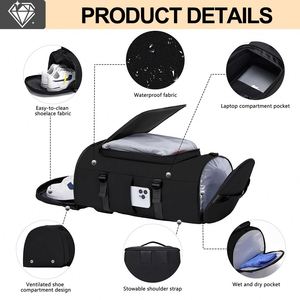 Water Resistant Gym Backpack Shoe Compartment Sports Duffel <b>Bag</b> <b>for</b> <b>Men</b> <b>Travel</b> - Product Image 3