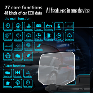 Écran couleur HUD de navigation <span class=keywords><strong>C1</strong></span> pour voiture avec prise en charge OBD, projection de vitesse portable et personnalisation - Product Image 5