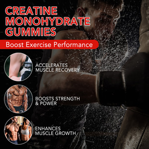 Acentiallabs Muscle Build Creatine Monohydrate, Gomitas de <span class=keywords><strong>Creatina</strong></span> con Certificación GMP, Suplemento Energético para Entrenamiento - Product Image 4