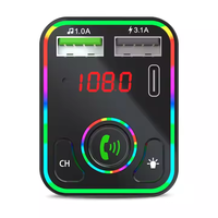 Allume-cigare portable pour voiture 12V-24V, chargeur rapide PD, émetteur FM sans fil, lecteur MP3 Bluetooth pour voiture