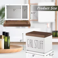 Boîte de rangement en bois pour femmes pour organiser des objets personnels