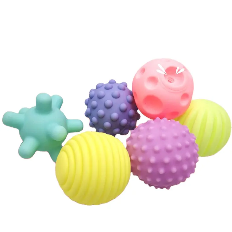 Сверхпрочные сенсорные шарики для детей, 6 упаковок, массажные мягкие и текстурированные шарики, развивающие тактильные игрушки для детей