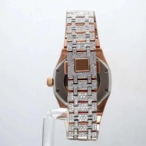 Best Quality Automatic Diamond <b>Watch</b> for Men with Transparent Case Back <b>Mechanical</b> Timepiece for Collectors and Gifts for Sale - Product Image 3