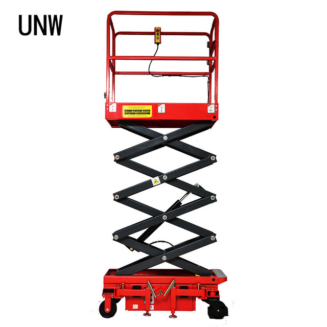 Air Conditioner Lift 3M 4M Height Semi-Electric Mini Manlift Scissor Lift for Construction Lift Hoist