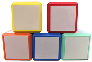 Dados borrables de seis caras cuadrados poliedros con logotipo personalizado ODM/OEM hechos de espuma Eva colorida - Product Image 5