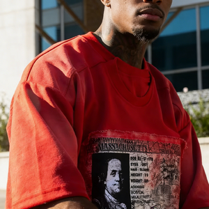 ผู้ผลิต OEM เสื้อยืดคอตตอนแขนสั้นสไตล์เรโทรฮิปฮอปแบบครอปปิ้ง ตกแต่งด้วย<span class=keywords><strong>การ</strong></span>ปะติดปะต่อ งานปัก และดีไซน์ทำให้ดูเก่า สำหรับผู้ชาย - Product Image 3