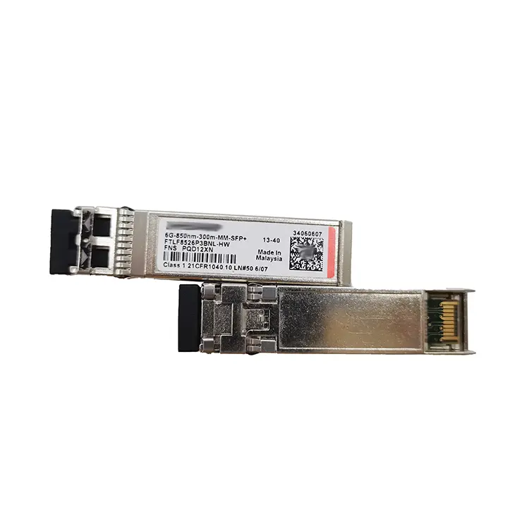 SFP + modul transreceiver optik serat optik, SFP + Multi Mode 6G 850nm 300m LC DDM MMF SFP-6G-SR MM kompatibel FOSH W Nokia 6G 300M SFP