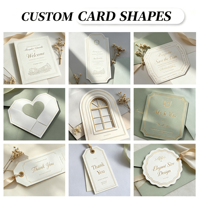 Cartes postales professionnelles personnalisées, estampage à chaud or personnalisable, cartes de notes en papier d'art et papier spécial