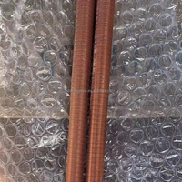 Tubo de Aleta de Cobre Metálico para Condensador de Aire Acondicionado Automotriz, Tubo de Aleta de 1/2* para Condensador de Aire Acondicionado, para Refrigeración y Piezas de Intercambio de Calor, Disponible en Existencia