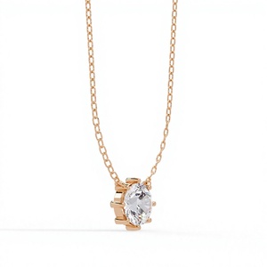Collier pendentif solitaire en argent 925 Eternal Radiance avec diamant de laboratoire de 1 carat, certifié CVD HPHT IGI, bijoux fins pour femme, cadeau - Product Image 3