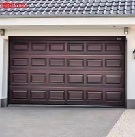 Porte de garage sectionnelle automatique en panneaux sandwich en acier et aluminium, design moderne, à vue complète, avec isolation en mousse – Vente chaude