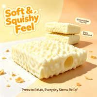 Jouet Squishy en Bloc d'Argile, Simulation de Nouilles Instantanées Croustillantes à Remontée Lente, Jouet Anti-Stress Sonore à Effet Craquant