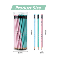 Crayons en bois HB en gros, impression de logo personnalisé, fournitures scolaires pour enfants et étudiants