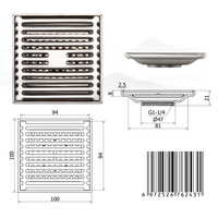 Drain de douche carré en acier inoxydable personnalisable JOYHOO, drain de sol pour salle de bain