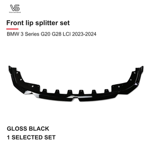 New Front <b>Lip</b> Splitter <b>Set</b> for 3 Series G20 G28 LCI 2023-2024 <b>Gloss</b> Black Exterior Styling - Product Image 1