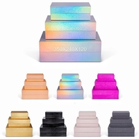 Boîte pliante avec logo personnalisé, boîte en papier holographique de luxe, coffret cosmétique, emballage cadeau, emballage de luxe pour soins de la peau, boîtes magnétiques