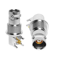 Connecteur RF coaxial triaxial TRB BNC à 3 broches, prise jack triaxiale à angle droit R/A, équivalent CBBJR79A, pour montage sur circuit imprimé MIL-STD-1553B