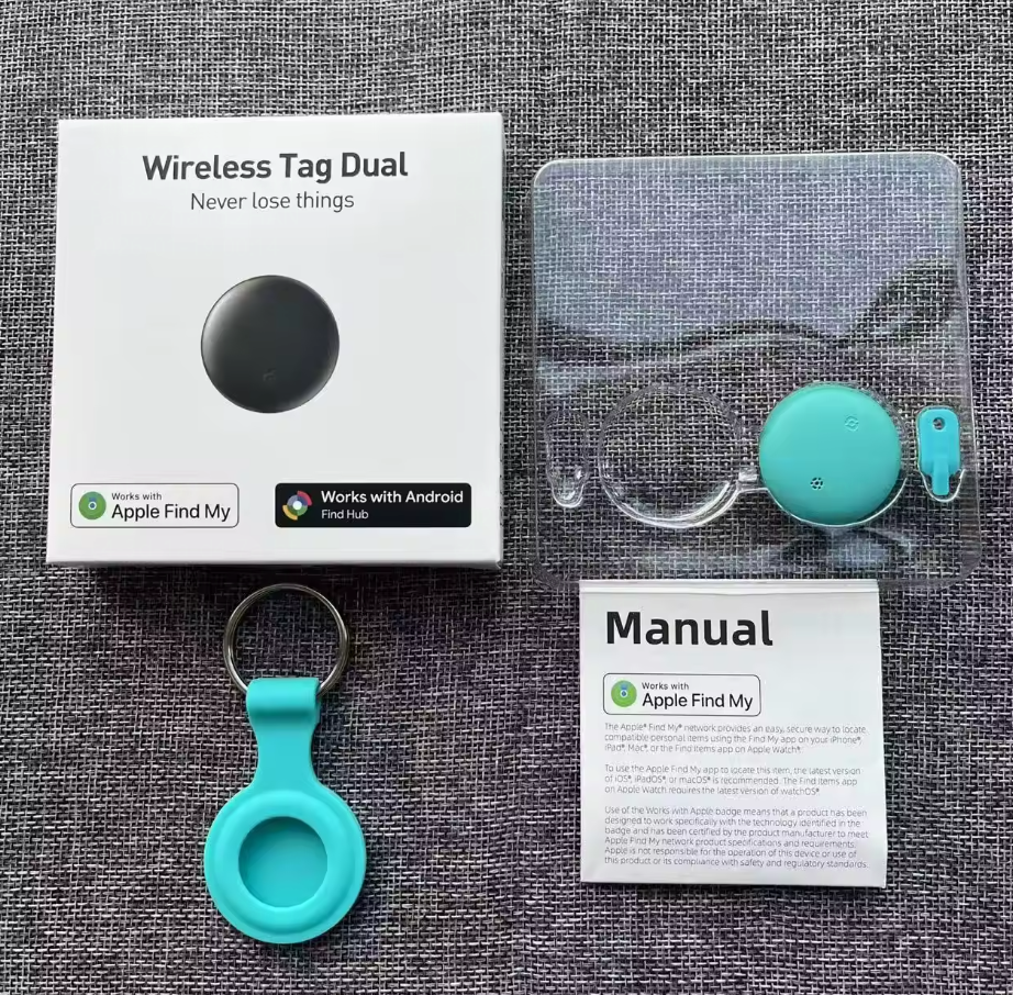 Etiqueta azul con funda blanca (sistema dual)