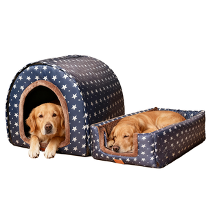Accessoires pour animaux de compagnie, sac de couchage pour chat chaud et fermé pour l'hiver, lavable, en peluche douce, lit-caverne pour animaux de compagnie, maison de repos confortable pour chiens et chats - Product Image 6