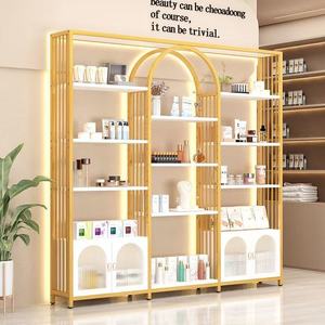 Étagère de présentation lumineuse pour salon de beauté de luxe, présentoir de cosmétiques, de soins de la peau et de manucure, armoire de présentation, étagère de rangement - Product Image 1
