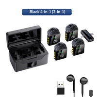 Micrófono Lavalier Inalámbrico 4 en 1 H12 con Estuche de Carga, Reducción de Ruido, Clip Doble, Plug & Play para iPhone y Android, Vlog, Transmisión en Vivo