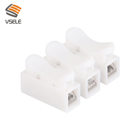 Connecteur de fil léger à bande rapide connecteurs de câble d'épissure bout à bout électrique 3 broches bornier de câblage à ressort à sertir
