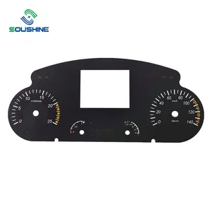 Soushine Automotive Meter dial silk screen printing tachometer panel plate auto dashboard