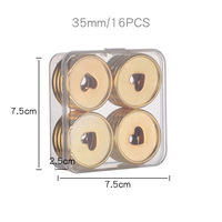 Anneaux de reliure cœur en plastique or rose trou champignon feuilles mobiles disque pour ordinateur portable mini disque boucle cerceau pour cahiers de bricolage planificateurs