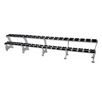 Support de Rangement pour Haltères en Acier Chromé Personnalisé à 2 Niveaux – 20 Paris – Idéal pour la Salle de Sport et l'Exercice Physique