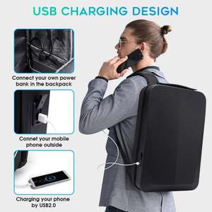 Anti-theft Hard Shell Expandable <b>Backpack</b> Waterproof PC ABS Commute Travel <b>Backpack</b> with TSA Lock - Product Image 6